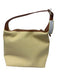 Dooney & Bourke Yellow, White, Brown Coated Canvas Gingham Leather Handle Bag Yellow, White, Brown / M