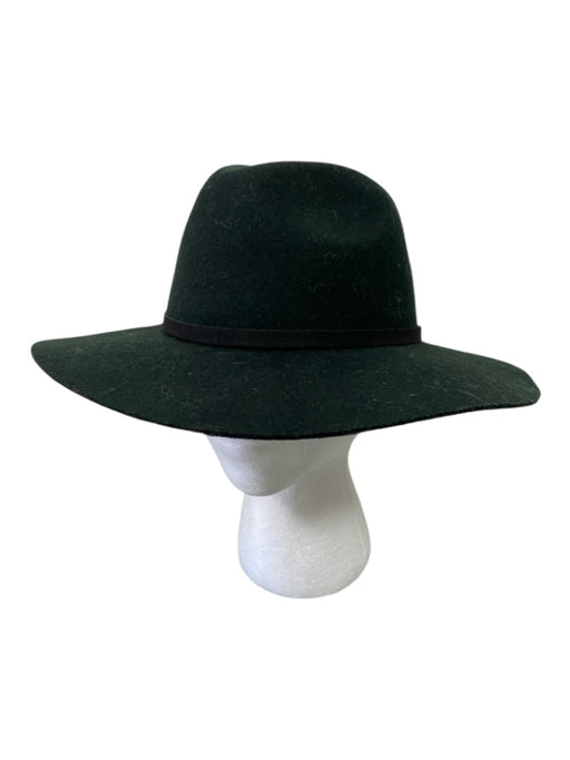 Tart Olive Green Wool Black Ribbon Hat Olive Green / One Size