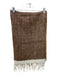 Eileen Fisher Brown & Cream Alpaca Fringe trim Ombre scarf Brown & Cream / One Size