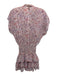 Misa Size S Pink, Purple & Orange Polyester Floral Dolman Cap Sleeve Dress Pink, Purple & Orange / S