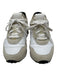 P448 Shoe Size 37 White & Beige Leather Upper Textured Suede Detail Sneakers White & Beige / 37