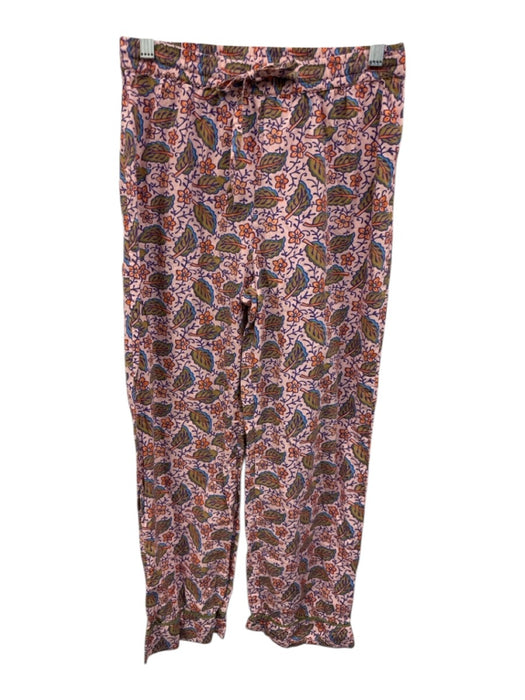 Roller Rabbit Size XS Pink, Green, Blue Cotton Drawstring Waist Floral Pant Set Pink, Green, Blue / XS