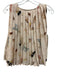 Jacquie The Label Size Small Beige & Multi Cotton Sleeveless Butterflies Top Beige & Multi / Small