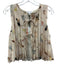 Jacquie The Label Size Small Beige & Multi Cotton Sleeveless Butterflies Top Beige & Multi / Small