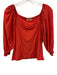 Nation Size XS Orange Cotton Long puff sleeve Heathered Elastic Top Orange / XS
