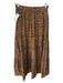 India Collection Emerson Fry Size XS Brown & Black Cotton Wooden Buttons Skirt Brown & Black / XS