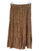 India Collection Emerson Fry Size XS Brown & Black Cotton Wooden Buttons Skirt Brown & Black / XS