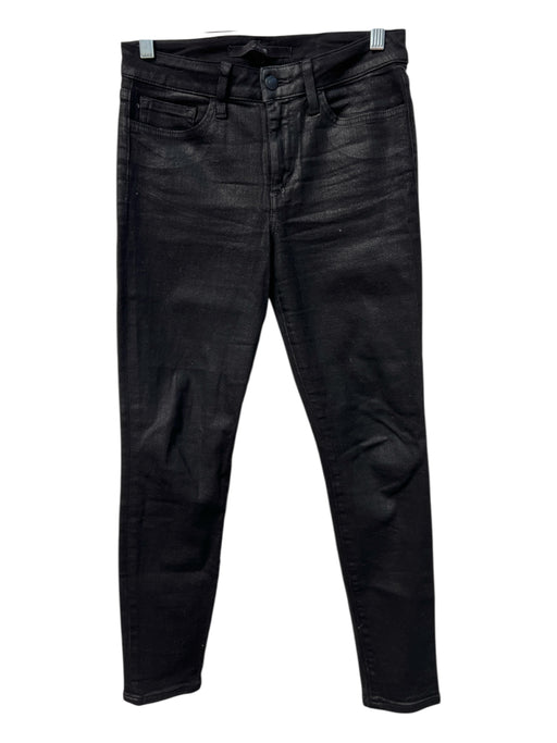 Joes Size 27 Black Cotton Blend 5 Pocket zip fly Coated Skinny Jeans Black / 27
