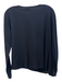 Theory Size S Black Cotton Blend Long Sleeve solid color Wrap Detail Top Black / S