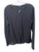 Theory Size S Black Cotton Blend Long Sleeve solid color Wrap Detail Top Black / S