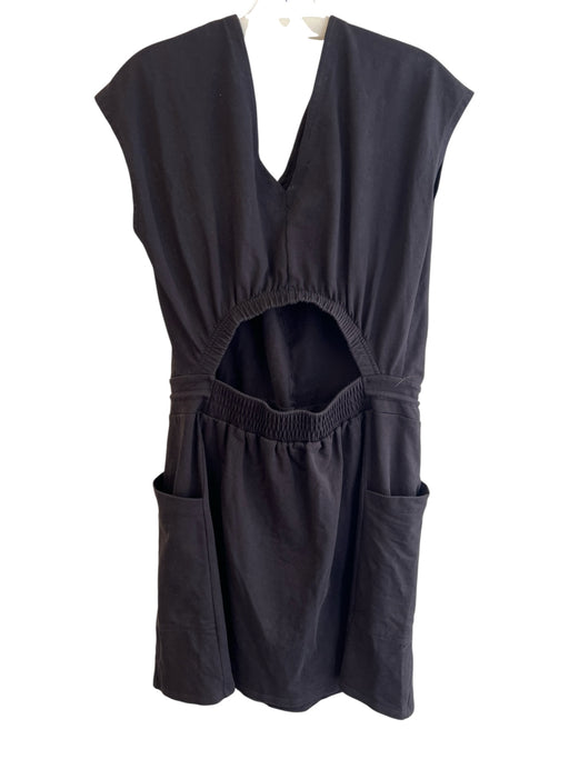 Patagonia Size Medium Black Cotton V Neck Cap Sleeve Back Cut Out Dress Black / Medium