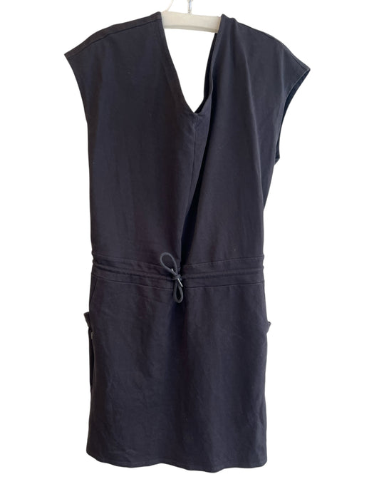 Patagonia Size Medium Black Cotton V Neck Cap Sleeve Back Cut Out Dress Black / Medium