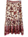 House of Harlow Size Small Red & White Linen Blend High Waist Floral Maxi Skirt Red & White / Small