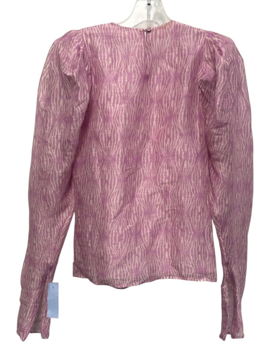 Magali Pascal Size XS Mixed Purples Linen & Silk Abstract Lines Print Skirt Set Mixed Purples / XS
