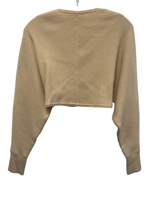 Jonathan Simkhai Standard Size XS Beige Modal Blend Ribbed Knit Sweater Set Beige / XS