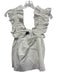 Monica Nera Size XS White Missing Fabric Tag Sleeveless Ruffle Straps Tank Top White / XS