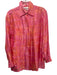 MaxMara Size 6 Pink & Orange Silk Long Sleeve Button Up All Over Print Top Pink & Orange / 6