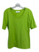 Escada Size S Neon Green Cotton Short Sleeve Top Neon Green / S