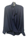 Derek Lam Size XL/4 Navy Blue Polyester Surplice High Low Top Navy Blue / XL/4