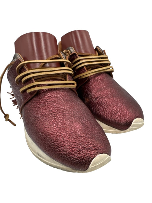 Esse Ut Esse Shoe Size 39 Purple Leather Tassels lace up Shimmer Sneakers Purple / 39