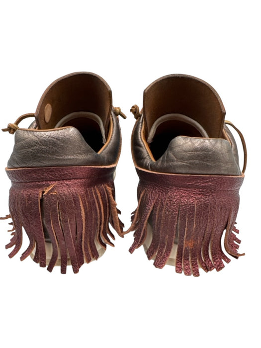 Esse Ut Esse Shoe Size 39 Purple Leather Tassels lace up Shimmer Sneakers Purple / 39