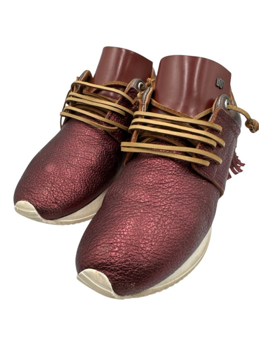 Esse Ut Esse Shoe Size 39 Purple Leather Tassels lace up Shimmer Sneakers Purple / 39