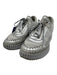 Chloe Shoe Size 40 Gray & Silver Textile Low Top Tweed Lace Up Platform Sneakers Gray & Silver / 40
