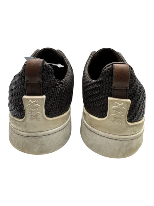 Zegna Shoe Size Est 10.5 AS IS Brown Leather Woven Sneaker Men's Shoes Brown / Est 10.5
