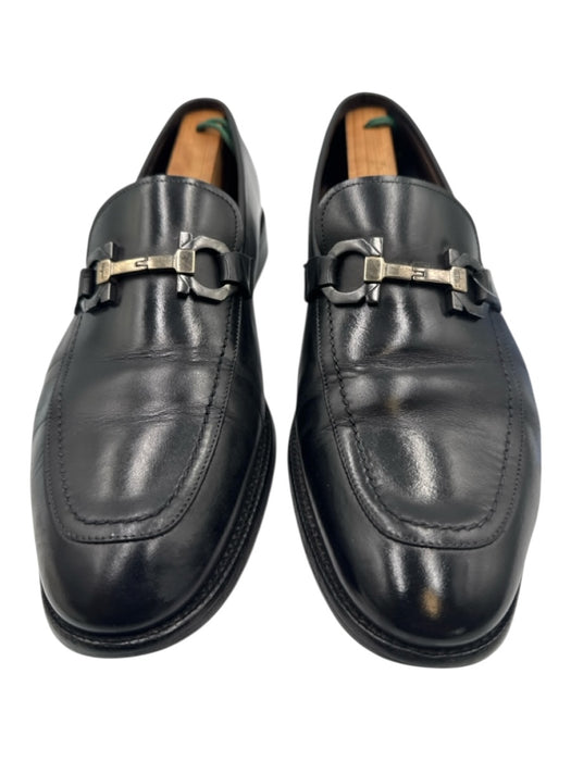 Ferragamo Shoe Size 9 AS IS Black Leather Solid Dress Loafer Men's Shoes Black / 9