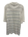 Burberry Golf Size XL White & Blue Cotton Blend Striped Polo Men's Short Sleeve White & Blue / XL