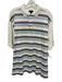 Burberry Golf Size XL White & Blue Cotton Blend Striped Polo Men's Short Sleeve White & Blue / XL