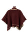 Rag & Bone Size One Size Red & Beige Wool Blend Ribbed Collar Zip Front Jacket Red & Beige / One Size