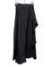 Ann Mashburn Size L Black Wool & Silk Flounce Wrap Tie Waist Maxi Skirt Black / L