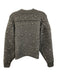 Zara Size L Gray acrylic wool blend Ribbed Trim Faux Pearl Zip Jacket Gray / L