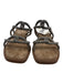 Brunello Cucinelli Shoe Size 40 Beige & Gunmetal Suede monili beading Sandals Beige & Gunmetal / 40