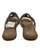 Brunello Cucinelli Shoe Size 40 Beige & Gunmetal Suede monili beading Sandals Beige & Gunmetal / 40