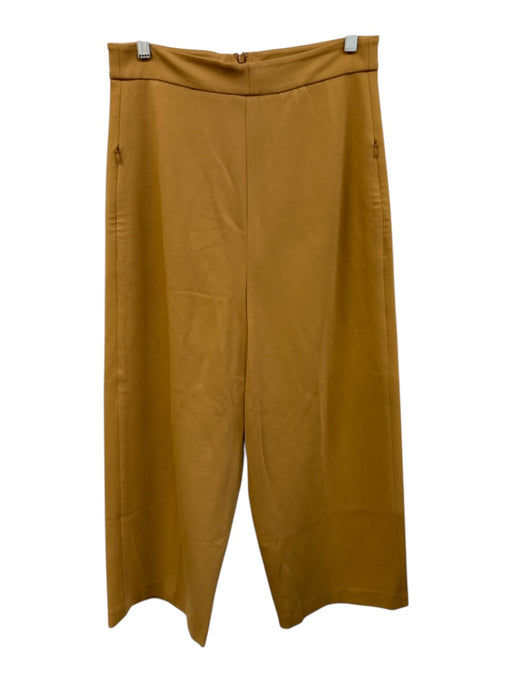 Tibi Size 12 Yellow Tan High Rise Crop Wide Leg Pants Yellow Tan / 12