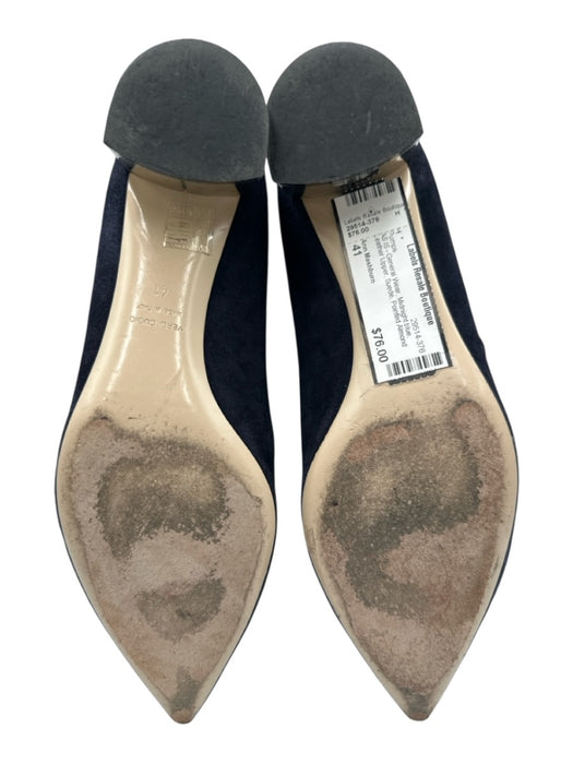 Ann Mashburn Shoe Size 41 Midnight blue Leather Upper Suede Wrap Tie Ankle Pumps Midnight blue / 41