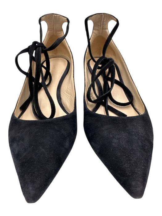 Ann Mashburn Shoe Size 41 Midnight blue Leather Upper Suede Wrap Tie Ankle Pumps Midnight blue / 41