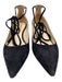 Ann Mashburn Shoe Size 41 Midnight blue Leather Upper Suede Wrap Tie Ankle Pumps Midnight blue / 41