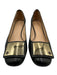 Tory Burch Shoe Size 10 Black Leather Upper Gold Tone Buckle Logo Detail Pumps Black / 10