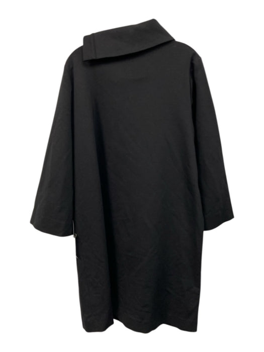 Kate Spade Size XL Black Viscose Blend Gold Tone Buttons Long Wide Sleeve Dress Black / XL