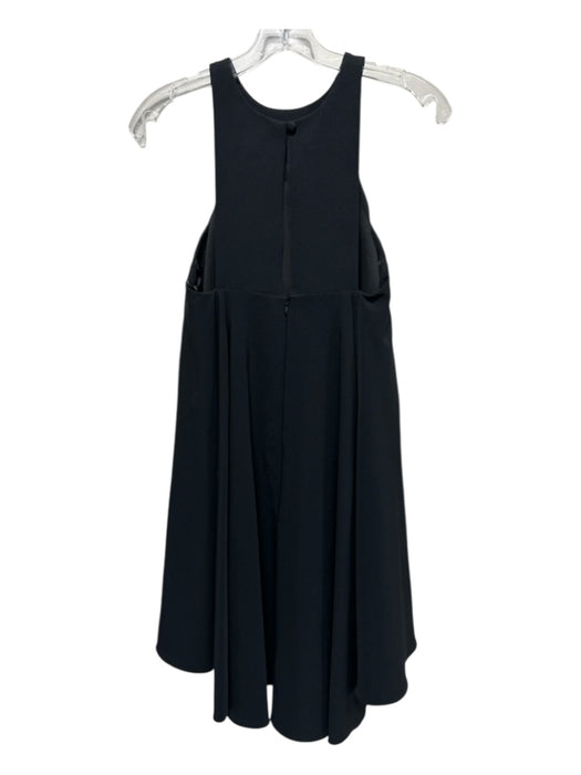 Milly Size 0 Black Polyester Blend Keyhole Sleeveless Dress Black / 0