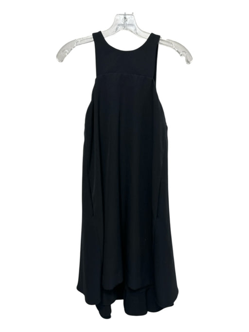 Milly Size 0 Black Polyester Blend Keyhole Sleeveless Dress Black / 0