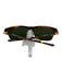 Ralph Lauren Brown Acetate Tortoiseshell Square Black Lens Sunglasses Brown