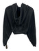 Alo Size Est XS/S Black Cotton Blend Zip Up Cropped Hoodie Sweater Black / Est XS/S