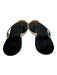 Gucci Shoe Size 39.5 Black & Gold Leather Gold hardware Thong Flat Sandals Black & Gold / 39.5