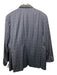 Peter Millar Gray & Navy Print Wool Plaid 2 Button Men's Suit 46R