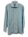 Ledbury Size L Blue & White Cotton Plaid Button Down Men's Long Sleeve Shirt Blue & White / L