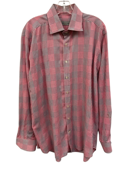 Etro Size 44 Red & Multi Cotton All Over Print Button Down Long Sleeve Shirt Red & Multi / 44